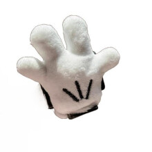 Cute Funny Plush Palm Hair Clip with Movable Finger Design and Hidden Mini Grab Clip for Bangs