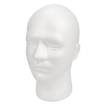 Foam Wig Head with Realistic Proportions, PinFriendly Foam Mannequin for Wig Display and Styling