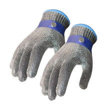 Cut Resistant Gloves Level 5 with Adjustable Metal Buckle, Stainless Steel Mesh Safety Glove for Kitchen and Workshop, XXLarge