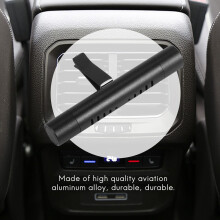 Auto Luchtverfrisser Solide Parfumverspreider Autoventilatieopeningen Parfum Kruiden Auto-Interieuraccessoires Zwart + Vijf Aromatherapiestokjes