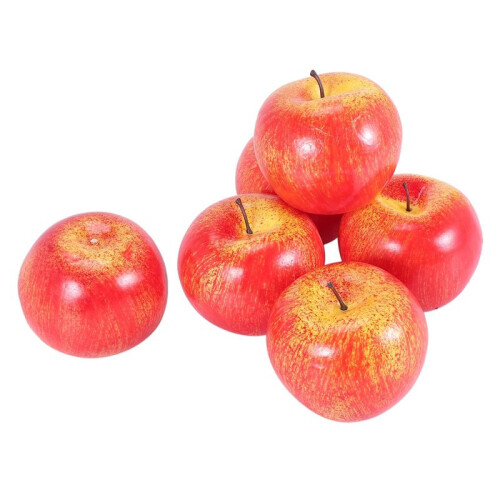 Decorative Artificial  Plastic Fruits Imitation Home Decor 6pcs Red 2