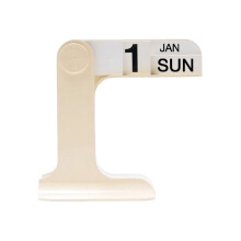 Desk Permanent Calendar ABS Flipping Calendar with-Milky white