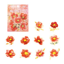 Livrets d'autocollants décoratifs-La flamme rouge fleurit