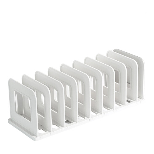Plastic Books Stand Books Holders Books Adjustable-White 8