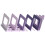 Adjustable Bookends Plastic Bookshelfs for-Gradientpurple 8 1
