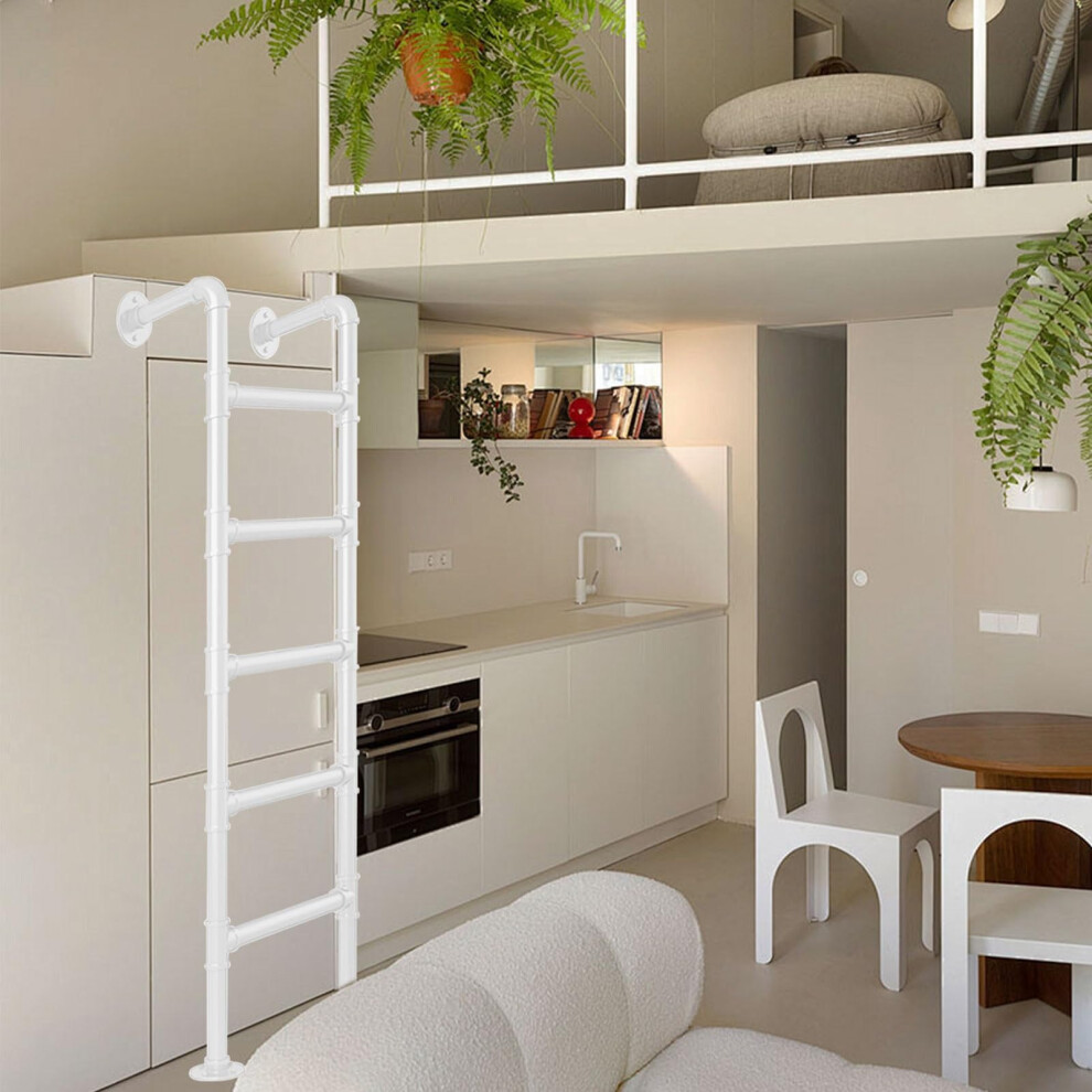 Wall Mounted Attic Loft Ladder 160Cm Heavyduty Rustresistant Iron Frame For Home Basement Rv 9073542181651