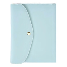 Waterproof PU Leather Triple-Fold Notebook Cover-Emerald green