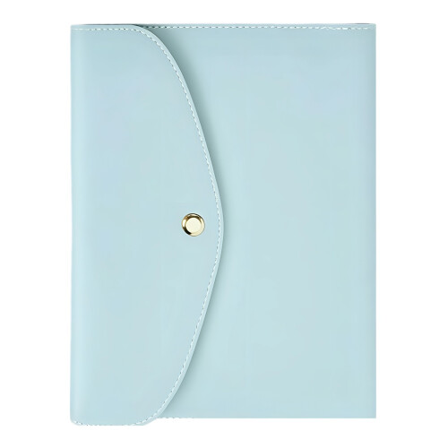 Waterproof PU Leather Triple-Fold Notebook Cover-Emerald green