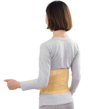 Adjustable Lumbar Support Belt for Back Pain Relief, Ergonomic Waist Brace with Breathable Fabric, Yellow S