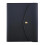 Triple-Fold PU Leather Notebook Cover Multifunctional-Black 1