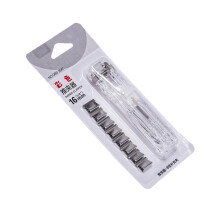 Manual Plastic Paper Clips Dispenser with 8-Transparent white