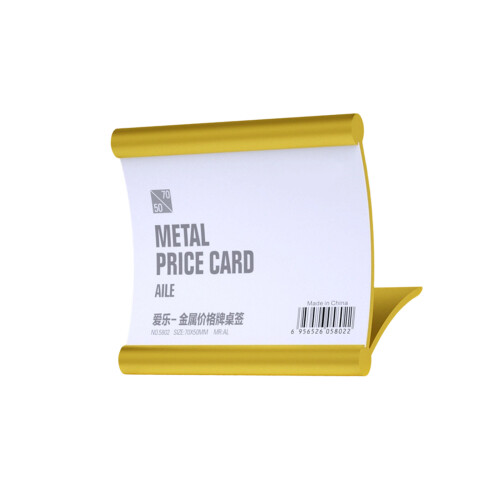 Modern design naamplaathouders aluminium desktop-Goud