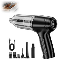 Car Handheld Vacuum with Powerful Low‑Noise Suction, Cordless Cleaner for Car Interior, Washable Filter