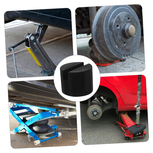 RV Jack Pad Rubber Support Block with Grooved Slip Resistant Surface and Shock Absorption 2