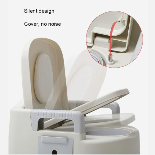 Portable Bedside Commode Chair with Foldable Compact Design, Easy Clean Bucket for Elderly and Camping 2