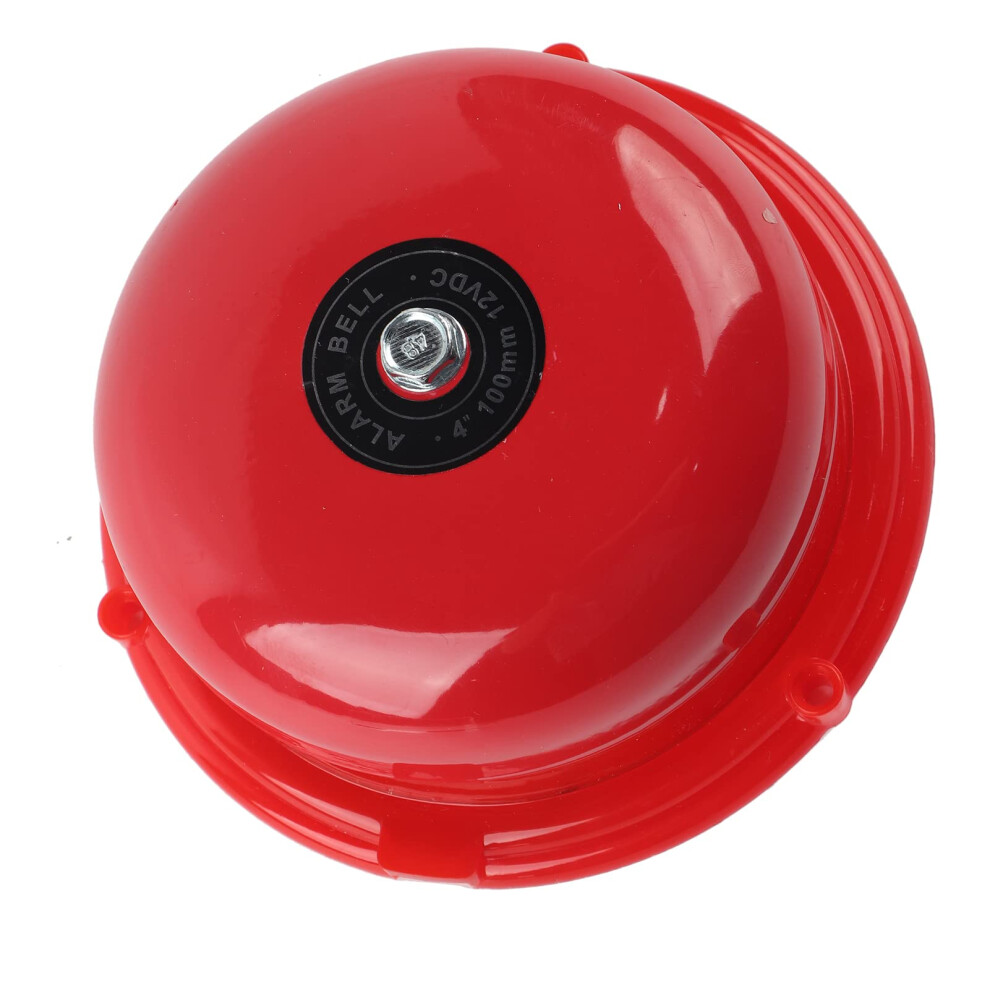 Fire Alarm Bell 4 Inch 100Db Loud Alert, 12V Wired Electric Alarm Bell With Durable Metal Housing 9771547034285