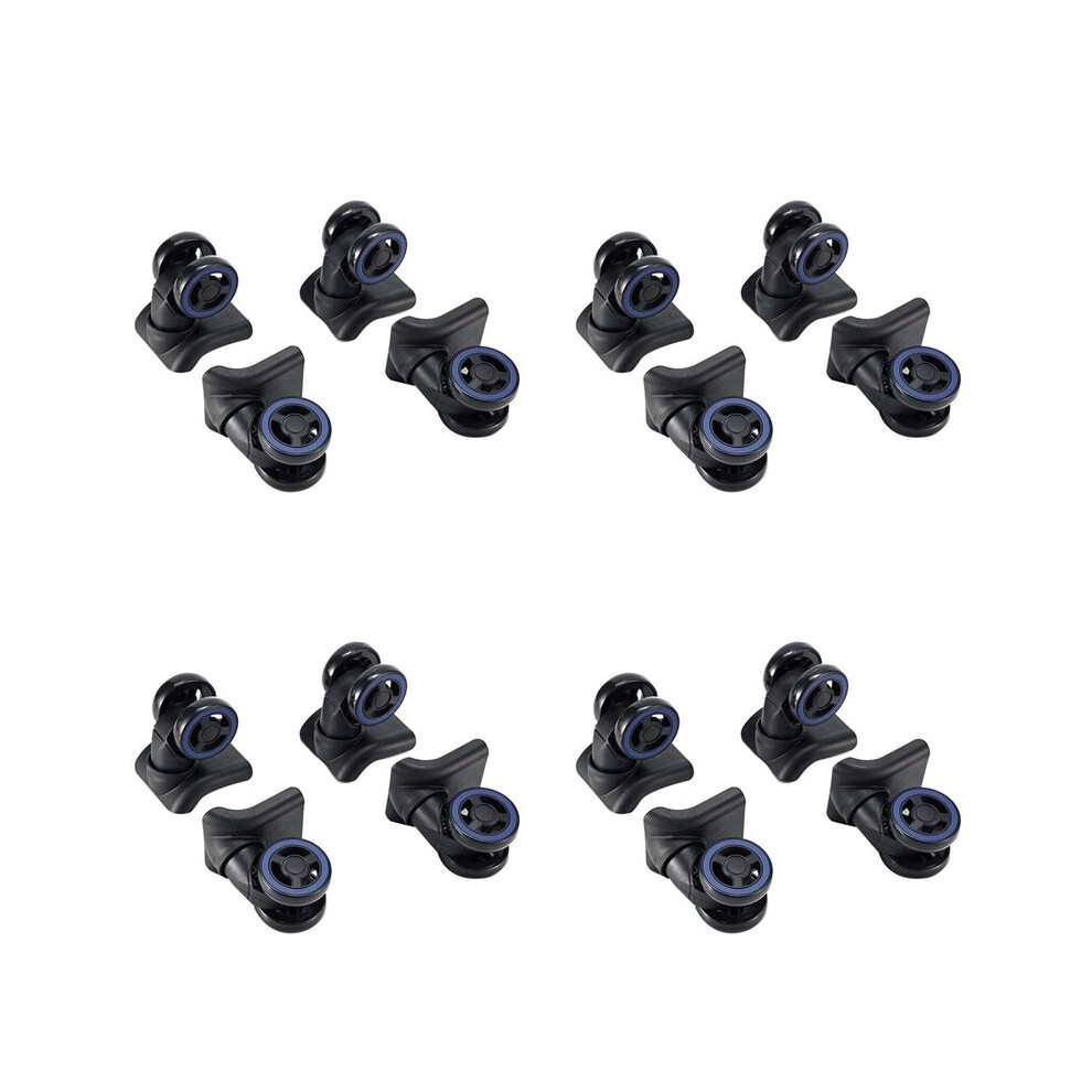 16Pcs Luggage Wheels Suitcase Double Row Roller Hardware Repairing Kit Heavy Duty Wheels 360 Spinner Casters 6032794208434
