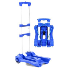 Folding Hand Trolley with Smooth Rolling Wheels, Lightweight Foldable Luggage Cart for Travel and Shopping