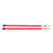 Red Bamboo Drum Sticks Set for Jazz and Acoustic Folk Music, Durable ColorCoded Percussion Brushes