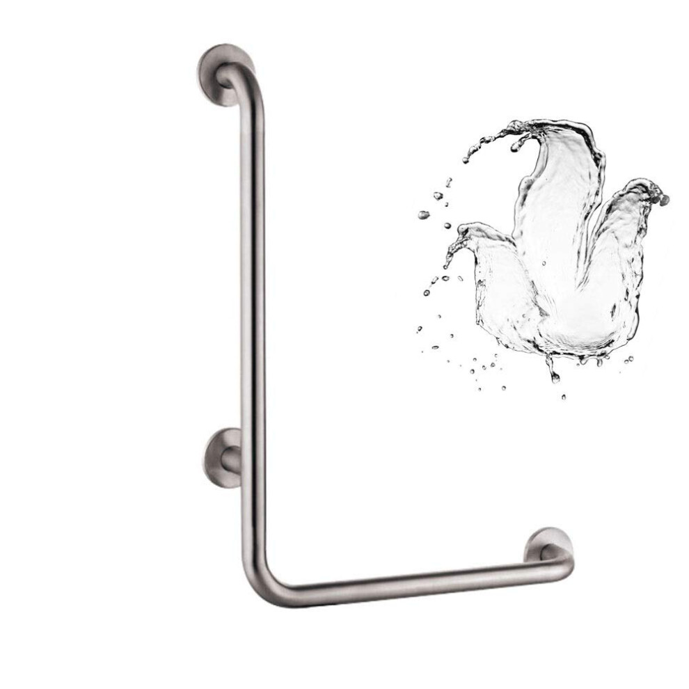 Stainless Steel Bathroom Grab Bar with Towel Rack, Anti Slip Shower Safety Handrail for Elderly