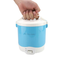 24V Car Rice Cooker 1.6L Portable Electric Rice Cooker and Steamer for Truck RV Travel Azul Color