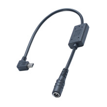 DC5.5x2.1mm Female to Small USB Male 5V 3A Charging-Bend left