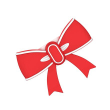 Schattige hoofdtelefoon strikken clip decoraties voor-Rood