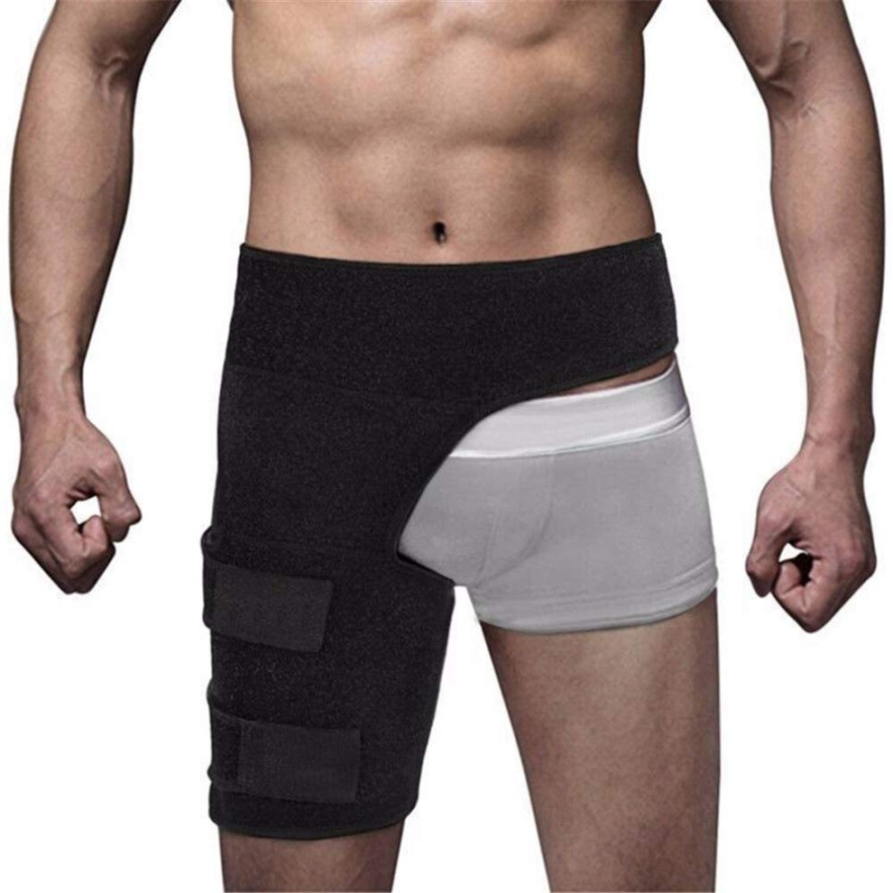 Adjustable Hip Groin Support Brace for Pain Relief, Breathable Thigh Compression Wrap for Recovery
