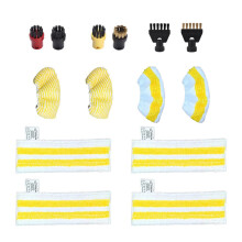 (Set 90) Compatibile con gli accessori del set a vapore Karcher, spazzola rotonda piccola SC Steam, spazzola in rame, raschietto per pavimenti