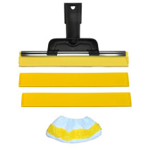 (Set 24) Kompatybilny z akcesoriami do zestawu parowego Karcher, małą okrągłą szczotką parową SC, szczotką miedzianą, skrobaczką podłogową