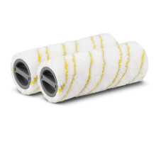 (1 pair of yellow high-quality roller brushes) Accessoire vapeur Kärcher série SC : petite brosse échelle et rouleau en cuivre