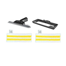 (Set 91) Kompatybilny z akcesoriami do zestawu parowego Karcher, małą okrągłą szczotką parową SC, szczotką miedzianą, skrobaczką podłogową