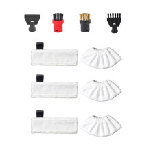 (Set 105) Compatibile con gli accessori del set a vapore Karcher, spazzola rotonda piccola SC Steam, spazzola in rame, raschietto per pavimenti