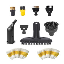 (Set 8) Akcesoria do mopa parowego Karcher: zmywalne pady, okrągłe szczotki i wytrzymała szczotka miedziana
