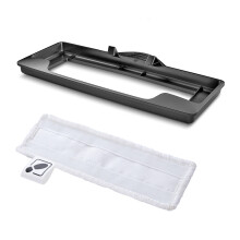 (Set 8) Set di panni per mocio compatibili con pulitore a vapore Karcher, spazzola rotonda e set di spazzole in rame.