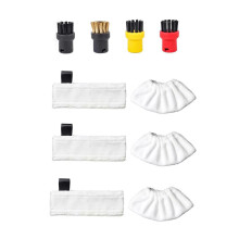 (Set 106) Compatibile con gli accessori del set a vapore Karcher, spazzola rotonda piccola SC Steam, spazzola in rame, raschietto per pavimenti