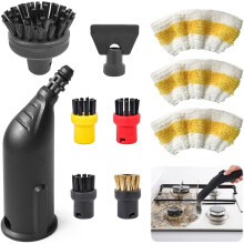 (Set 5) Akcesoria do mopa parowego Karcher: zmywalne pady, okrągłe szczotki i wytrzymała szczotka miedziana