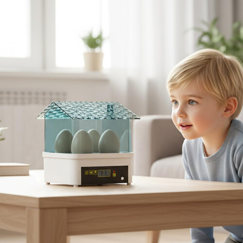 Automatic Egg Incubator with Precise Temperature Control, 4 Grid Design for Chicken Duck Quail, Home and Classroom Use 2