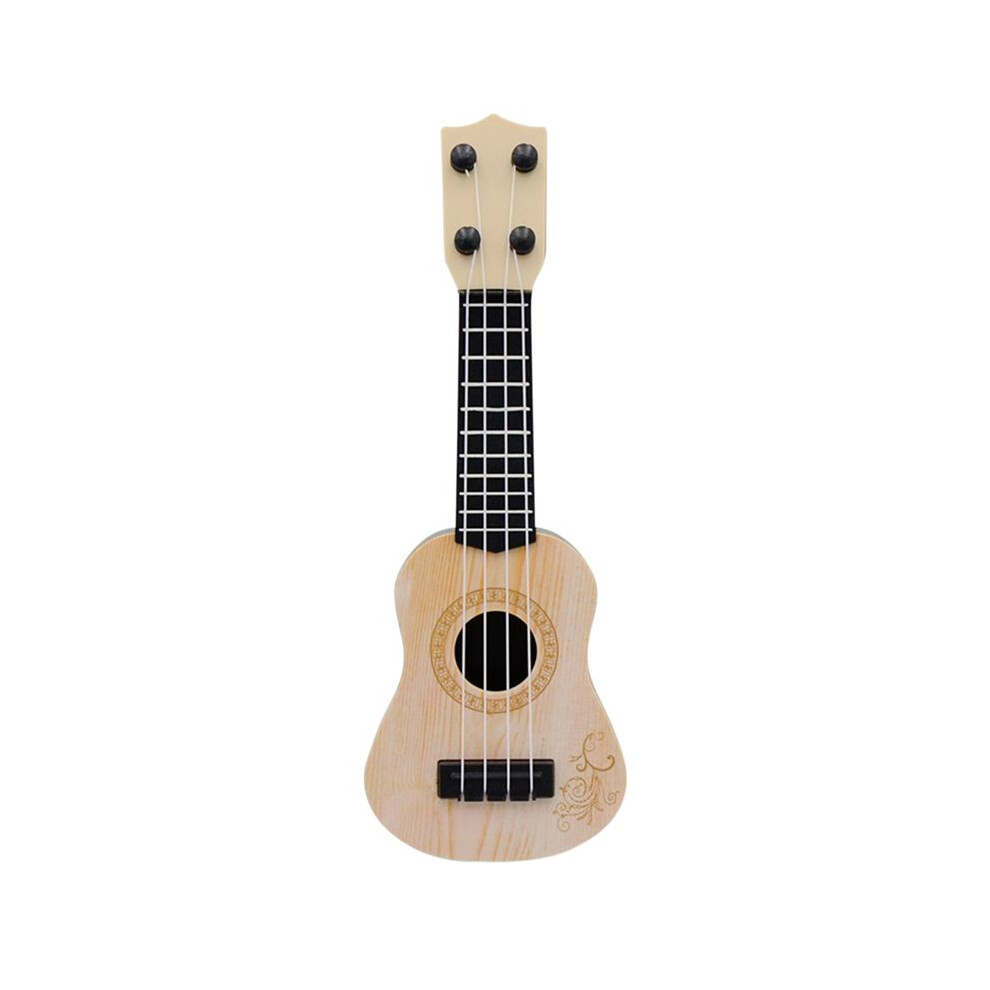 Tauoh Beige Kids Classical Ukulele Guitar Toy Early Education Small Guitar Party Supplies Adjustable