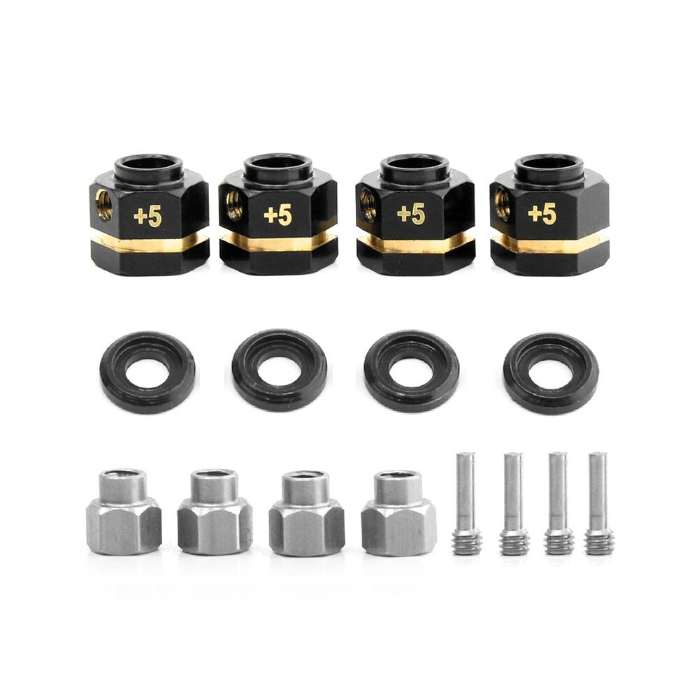 Tauoh Rc Brass Spacers Wheel Hex Hub Extenders For Trx4 Trx6 Wheels Extension Hex Drive Adapter(+5Mm Thickness)