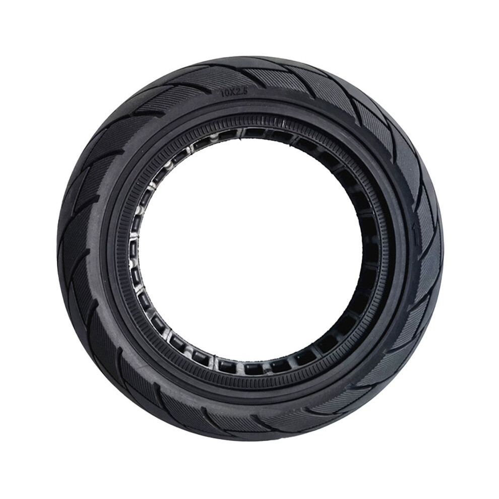 10X2.50-6.5 Hollow Solid Tire Max G30 Electric Scooter 60/70-6.5 Honeycomb Solid Tire 1100G Black 4711077176272