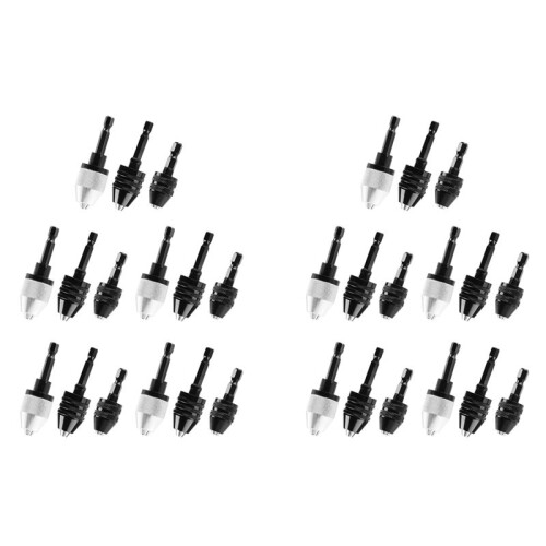 30 PCS 1/4 Polegadas Hex Hex Shank Keyless Drill Chuck Adaptador de Troca Rápida Brocas de Impacto, Acessórios para Ferramentas Elétricas