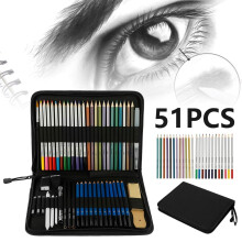 (51Pcs/Set) 51 Pcs Drawing Sketching Set, Art Wood Pencils & Sketch Pencils Supplies Kit for Artists Beginners Adults