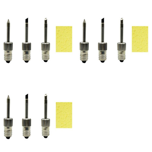 9Pcs Brass Soldering Tips USB Soldering Iron  Welding Soldering Tips for E10 Interface Soldering Stations