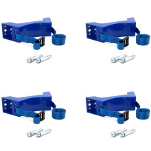 4X Soporte Montado En Cilindro Soporte de Cilindro de Gas Soporte de Cilindro de Gas ABS Duradero para Autocaravana Caravana Caravana, Azul