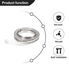 4X 304 Stainless Steel Worm Clamp Hose Clamp Strap with Fasteners Adjustable DIY Pipe Hose Clamp Ducting Clamp 11.5 Feet