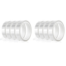 8 Rolls 20mm X33M(108Ft) Clear Heat Tape for Htv Electrical Tape Transparent High Temperature Sublimation Heat Resistant