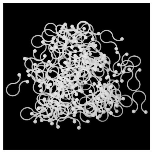 White Nylon Round Tips Twist Lock Cable Tie 200 Pcs 1