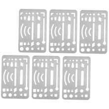 6Pcs Stainless Steel Eraser Shield Set for Artists Sketching and Drafting Precision Drawing Tools