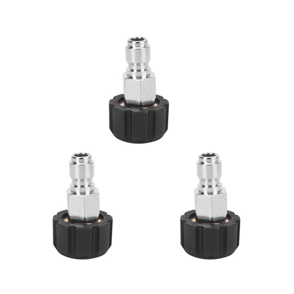 3X Pressure Washer Twist Connect M22 14Mm X 3/8 Inch Quick Disconnect Plug High Pressure B Fitting Quick Coupler Nipple 6031396528186